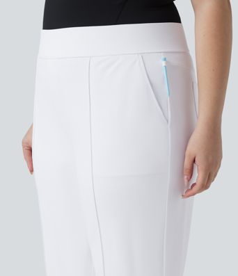 Pantalon de golf grande taille, taille haute, à séchage rapide, avec poches - T-shirt de golf - UPF40+