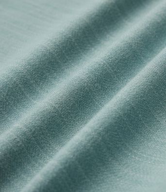 Robe mi-longue décontractée à col en V et manches 3/4, effet lin, avec poches.