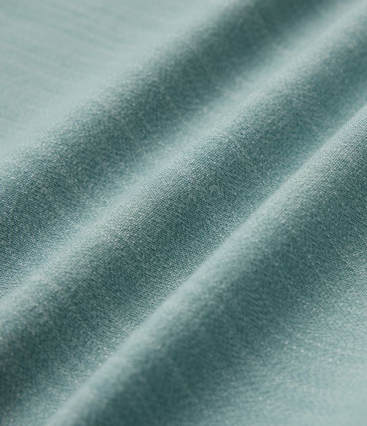 Robe mi-longue décontractée à col en V et manches 3/4, effet lin, avec poches.