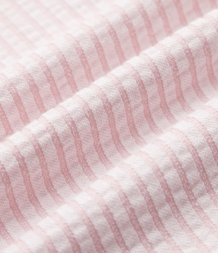 High Waisted Midi Stripes Crinkle Cotton Casual Flowy Skirt with Pockets