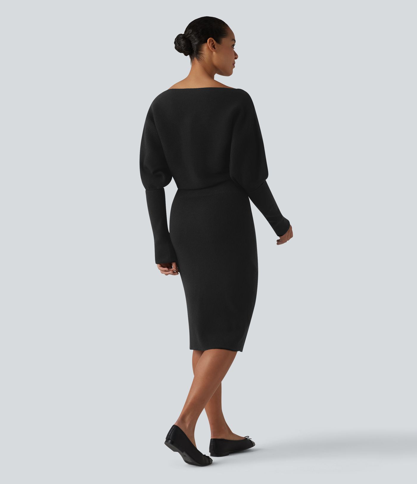Long Sleeve Midi Casual Sweater Dress Long Sleeve Midi Casual Sweater Dress