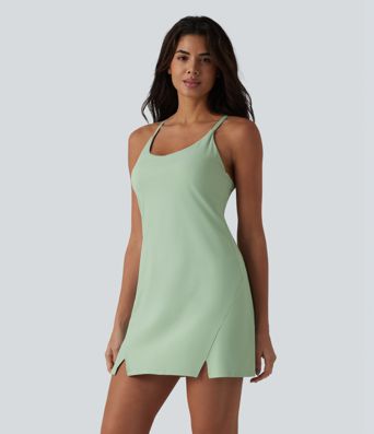 SoftlyZero™ Airy 2-in-1 Cool Touch Mini Dance Active Slip Dress with Pockets-Easy Peezy Edition