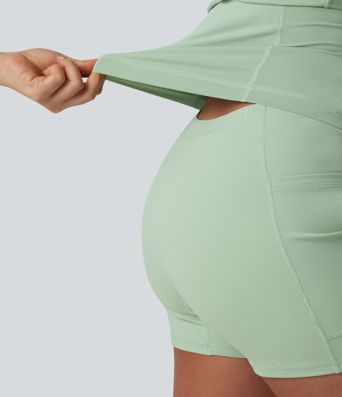 SoftlyZero™ Airy 2-in-1 Cool Touch Mini Dance Active Slip Dress with Pockets-Easy Peezy Edition