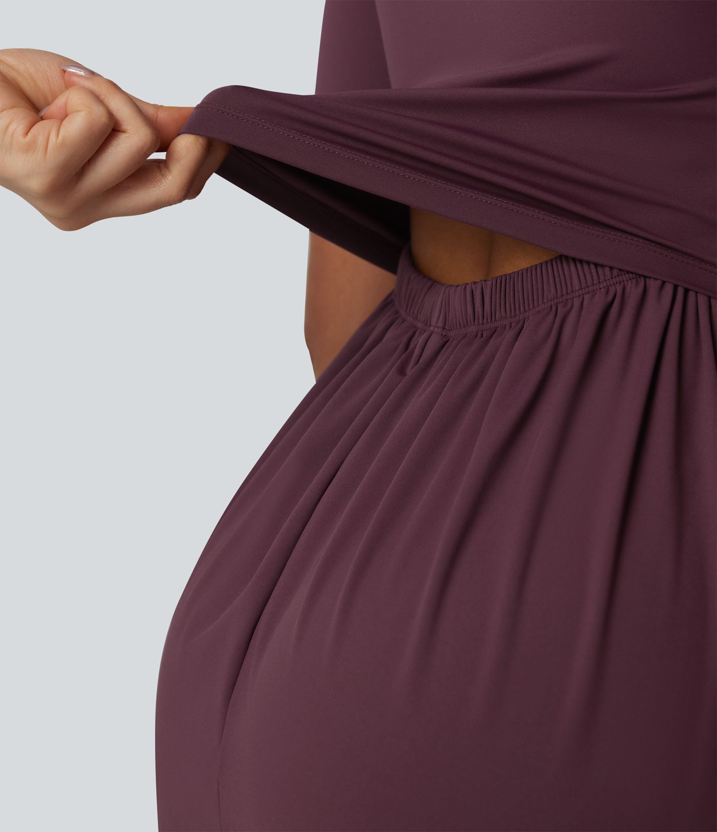 SoftlyZero™ Airy Scoop Neck Short Sleeve Built-in Bra Cool Touch Casual Jumpsuit with Pockets-Easy Peezy Edition