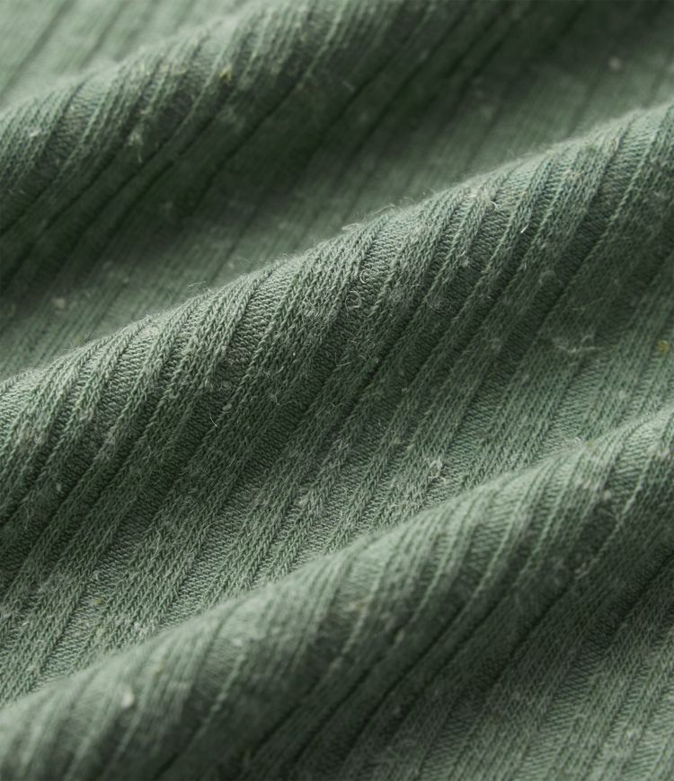 Jupe midi fluide casual taille haute ventre plat en maille côtelée mélange lin