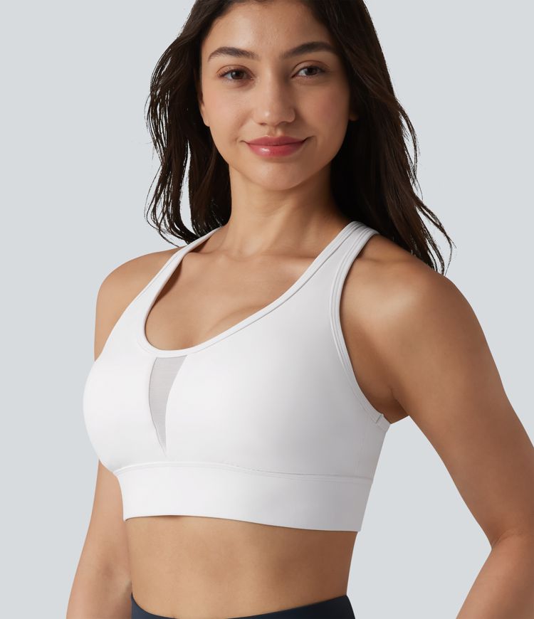 Halara UltraSculpt™ Medium Support Racerback Adjustable Buckle Breathable Mesh Built-in Bra Training Sports Bra