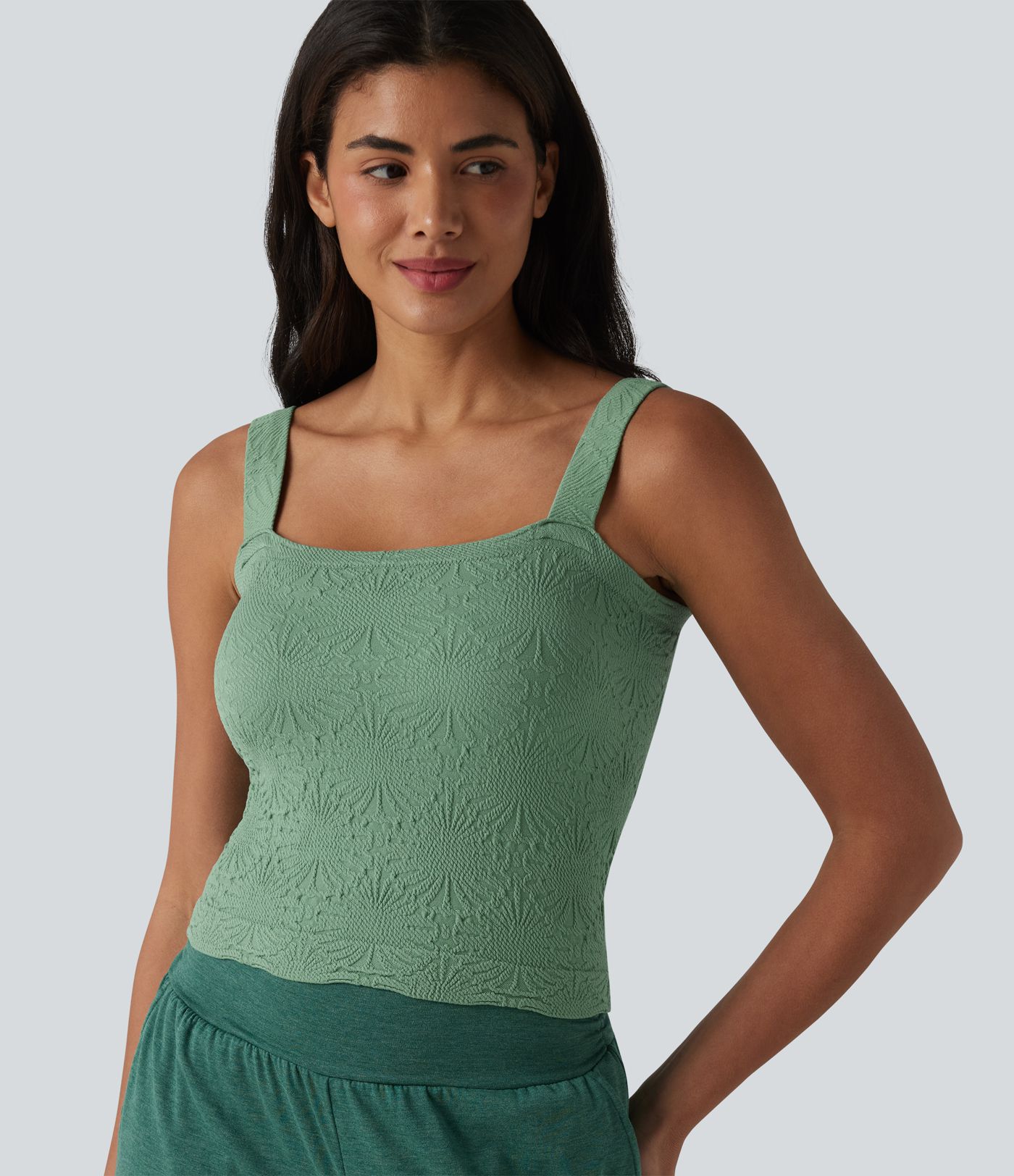 OneForm Seamless Flow Square Neck Built-in Bra Yoga Tank Top