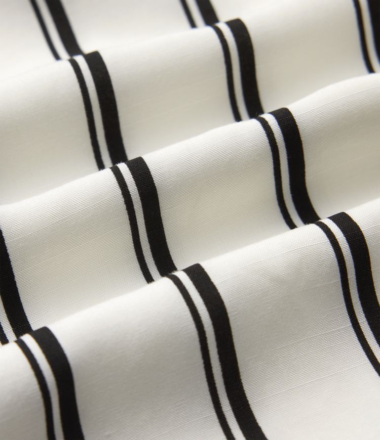 Short Sleeve Stripe Casual Shirt Romper with Pockets