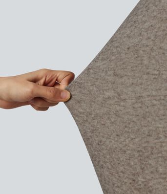 Lounge-Top mit Rundhalsausschnitt, Kängurutasche und langen Ärmeln