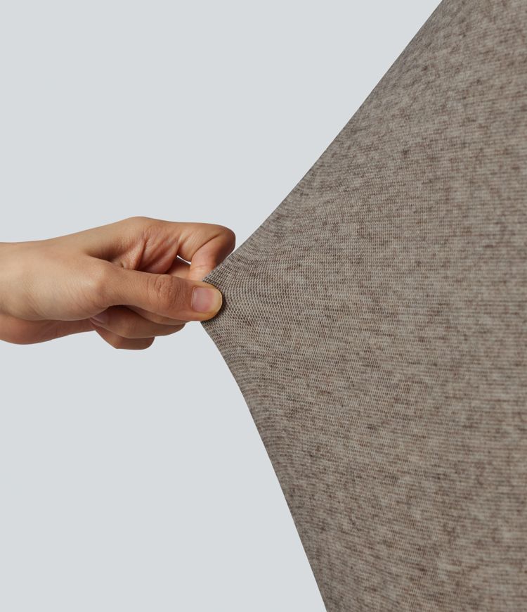 Lounge-Top mit Rundhalsausschnitt, Kängurutasche und langen Ärmeln