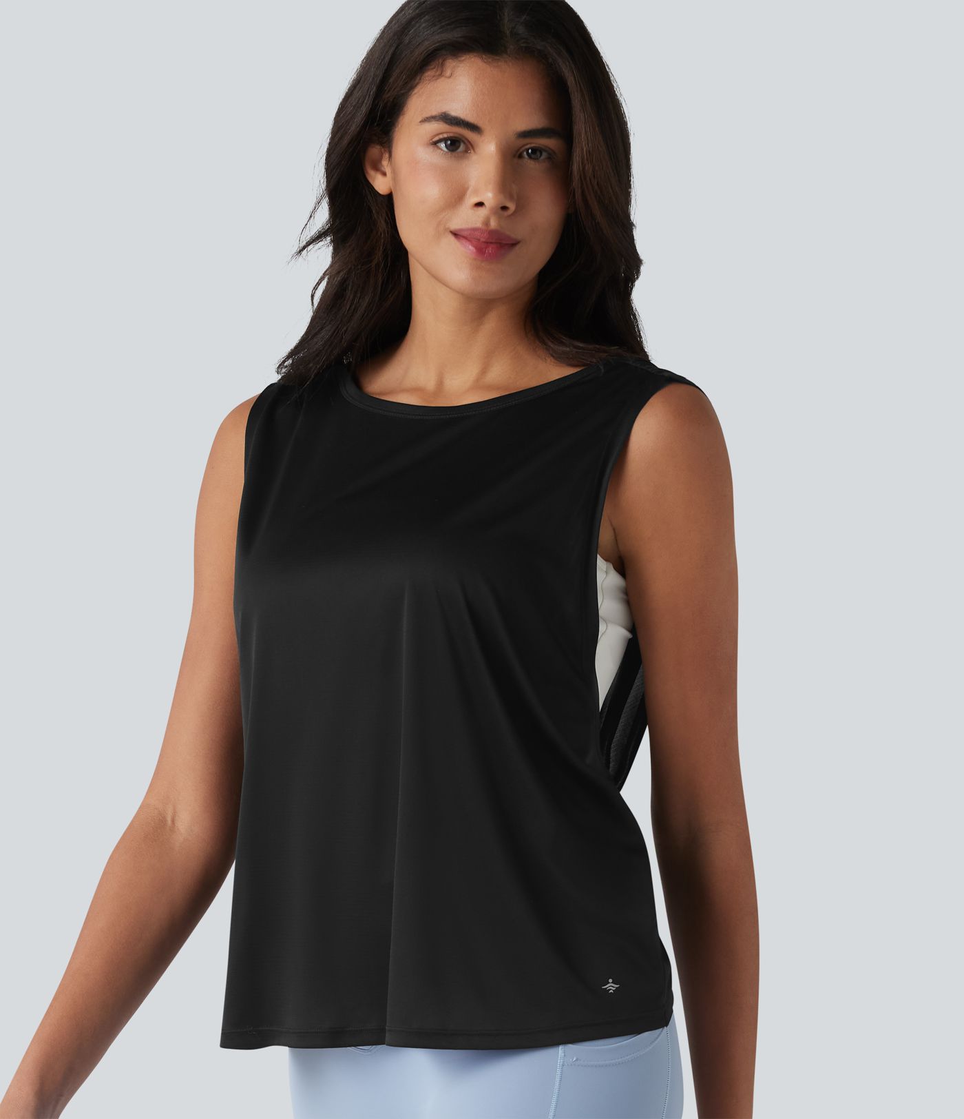 Crisscross Backless Ruched Yoga Tank Top