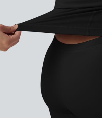 SoftlyZero™ Airy Round Neck Short Sleeve 2-in-1 Cool Touch Mini Yoga Active Dress with Pockets-Easy Peezy Edition SoftlyZero™ Airy Round Neck Short Sleeve 2-in-1 Cool Touch Mini Yoga Active Dress with Pockets-Easy Peezy Edition