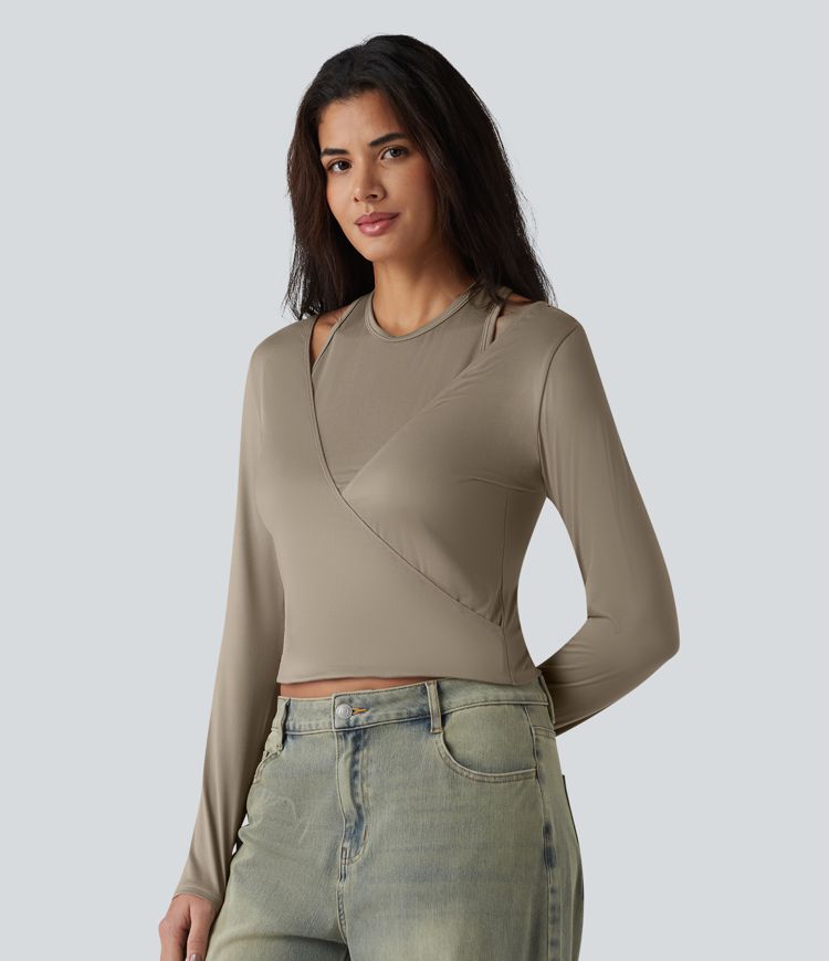 T-shirt tour de cou manches longues