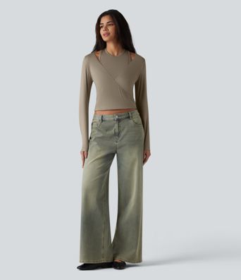 T-shirt tour de cou manches longues