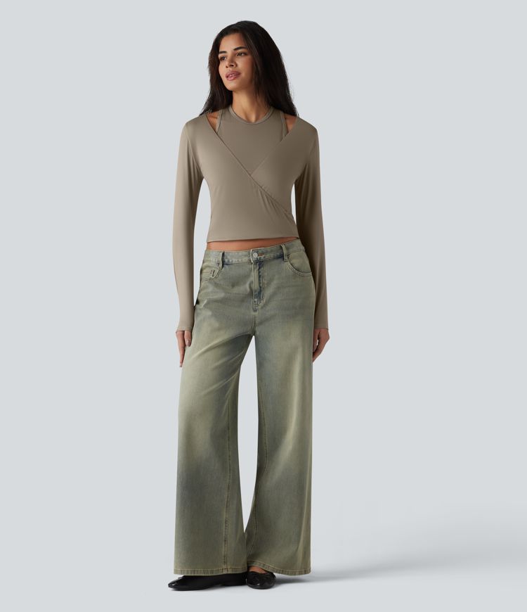 T-shirt tour de cou manches longues