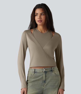 T-shirt tour de cou manches longues