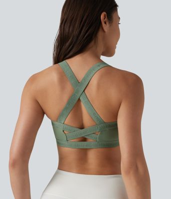 Low Supprot Built-in Bra Cool Touch Quick Dry Yoga Sports Bra-UPF50+