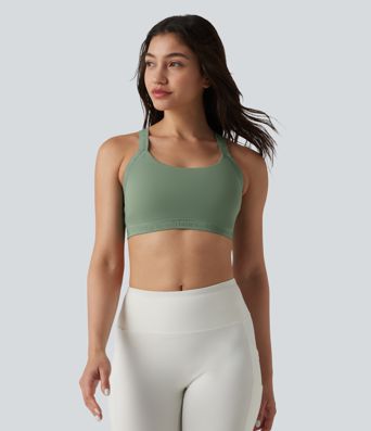Low Supprot Built-in Bra Cool Touch Quick Dry Yoga Sports Bra-UPF50+