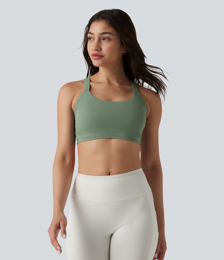 Low Supprot Built-in Bra Cool Touch Quick Dry Yoga Sports Bra-UPF50+
