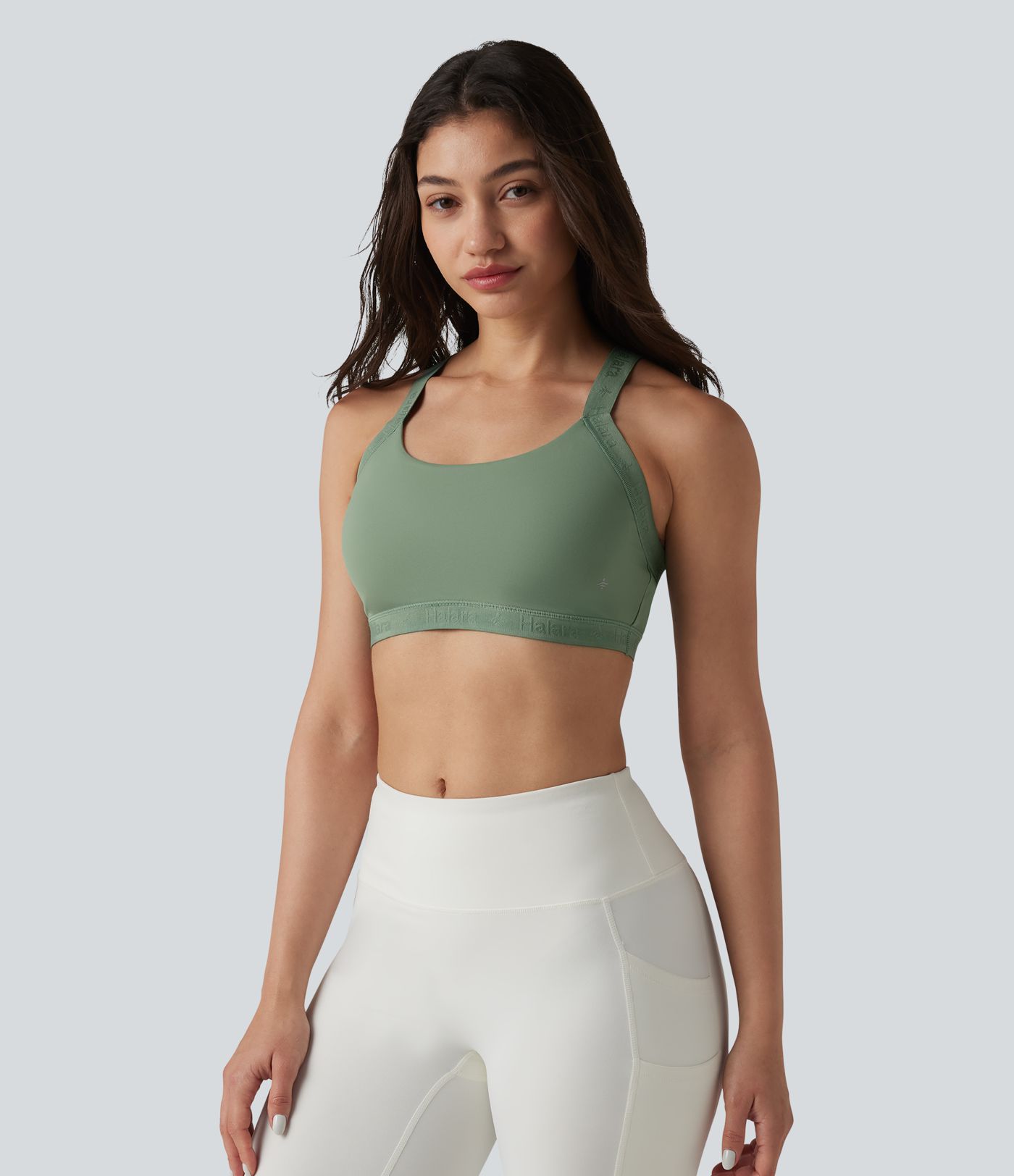 Low Supprot Built-in Bra Cool Touch Quick Dry Yoga Sports Bra-UPF50+