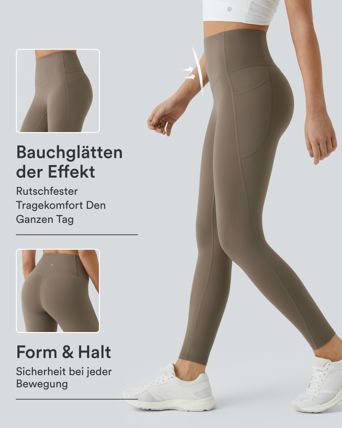 Halara UltraSculpt™ - Formende Workout-Leggings mit hohem Bund, Seitentaschen und Bauchkontrolle