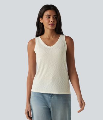 Casual V-neck tank top