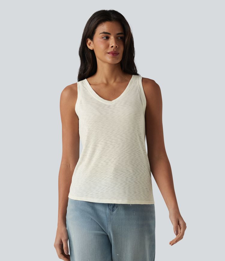Casual V-neck tank top