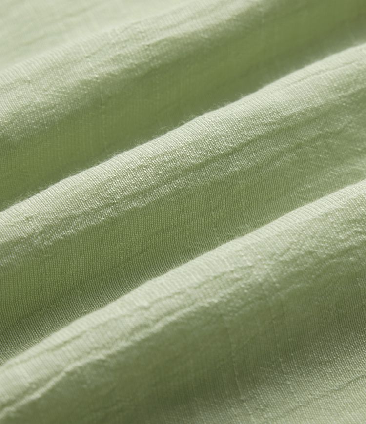 Pantalon large fluide décontracté taille haute aspect lin avec poches