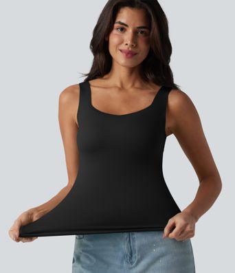Built-in Bra Casual Tank Top B-E Cups