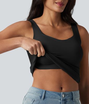 Built-in Bra Casual Tank Top B-E Cups