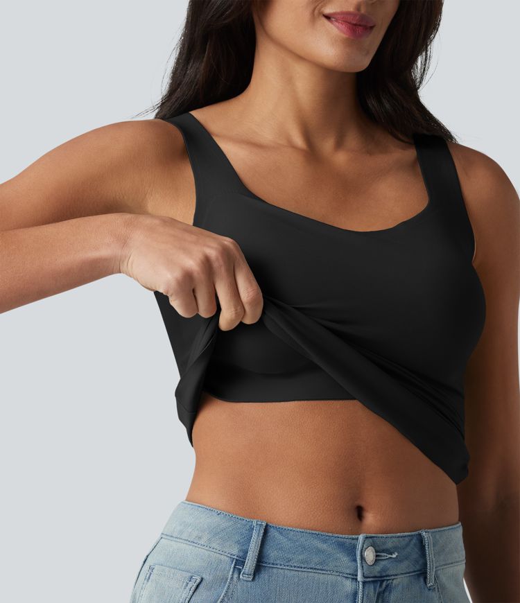 Built-in Bra Casual Tank Top B-E Cups