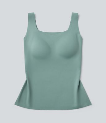 Built-in Bra Casual Tank Top B-E Cups