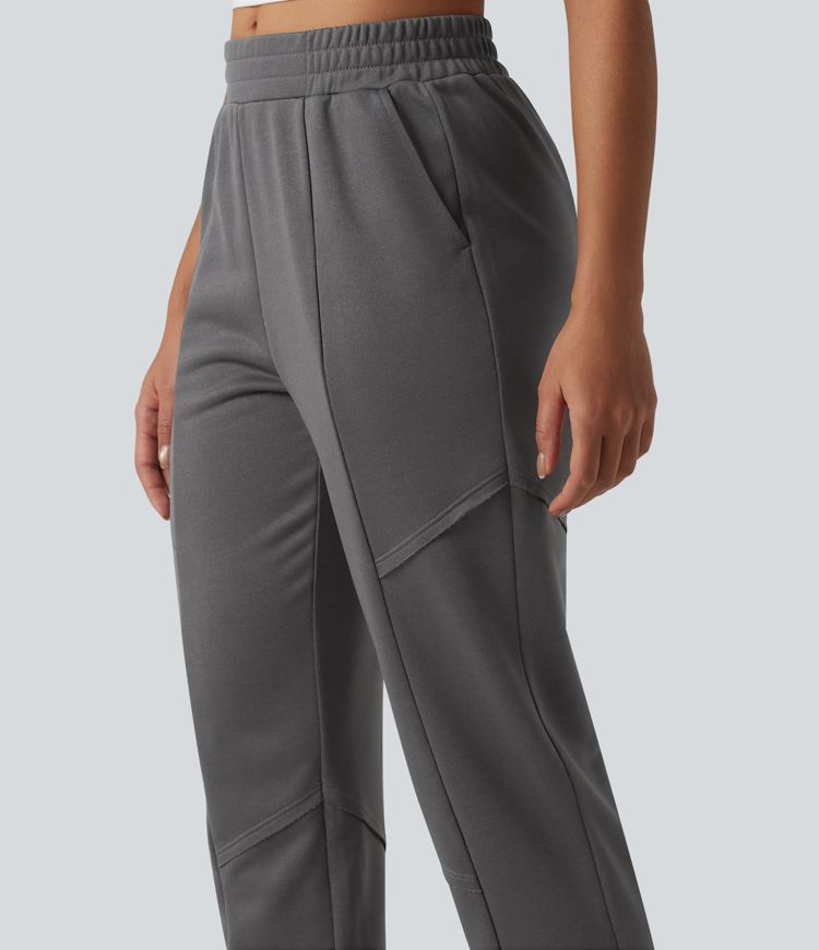 Lässige, schmal zulaufende Jogginghose mit mittelhohem Bund und Seitentaschen