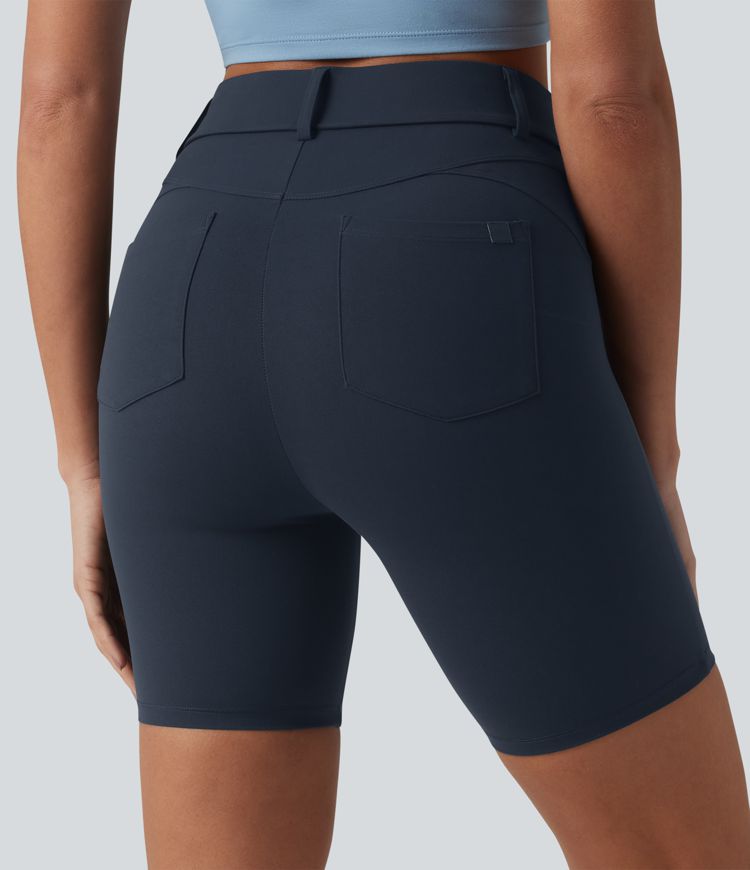 Halara UltraSculpt™ - Casual biker shorts with a high waist and side pockets - 17.8 cm