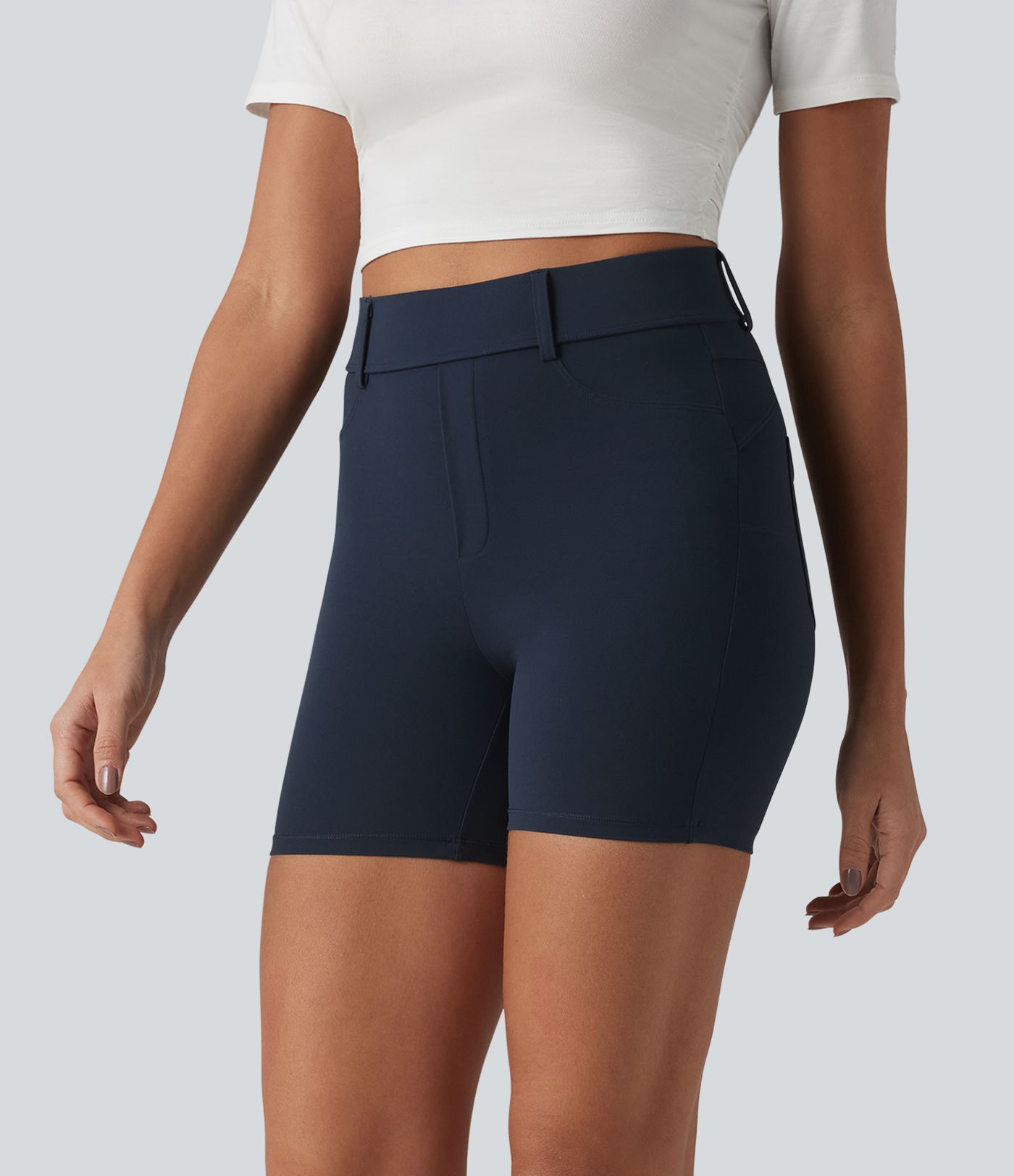 Halara UltraSculpt™ High Waisted Casual Biker Shorts 5'' with Pockets