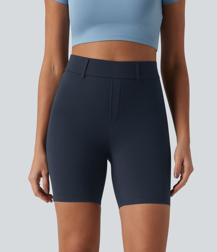 Halara UltraSculpt™ - Casual biker shorts with a high waist and side pockets - 17.8 cm