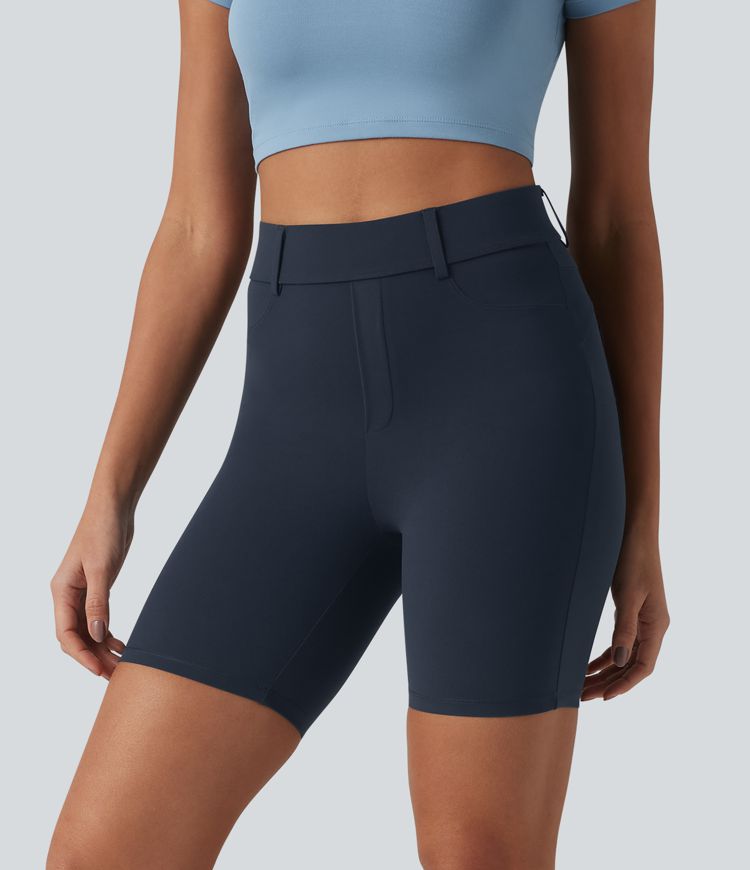 Halara UltraSculpt™ - Casual biker shorts with a high waist and side pockets - 17.8 cm