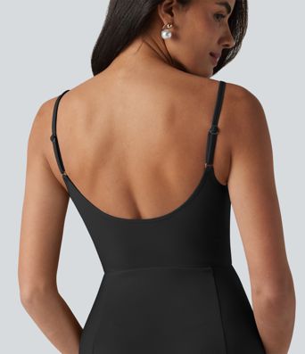 V Neck Midi Slip Dress