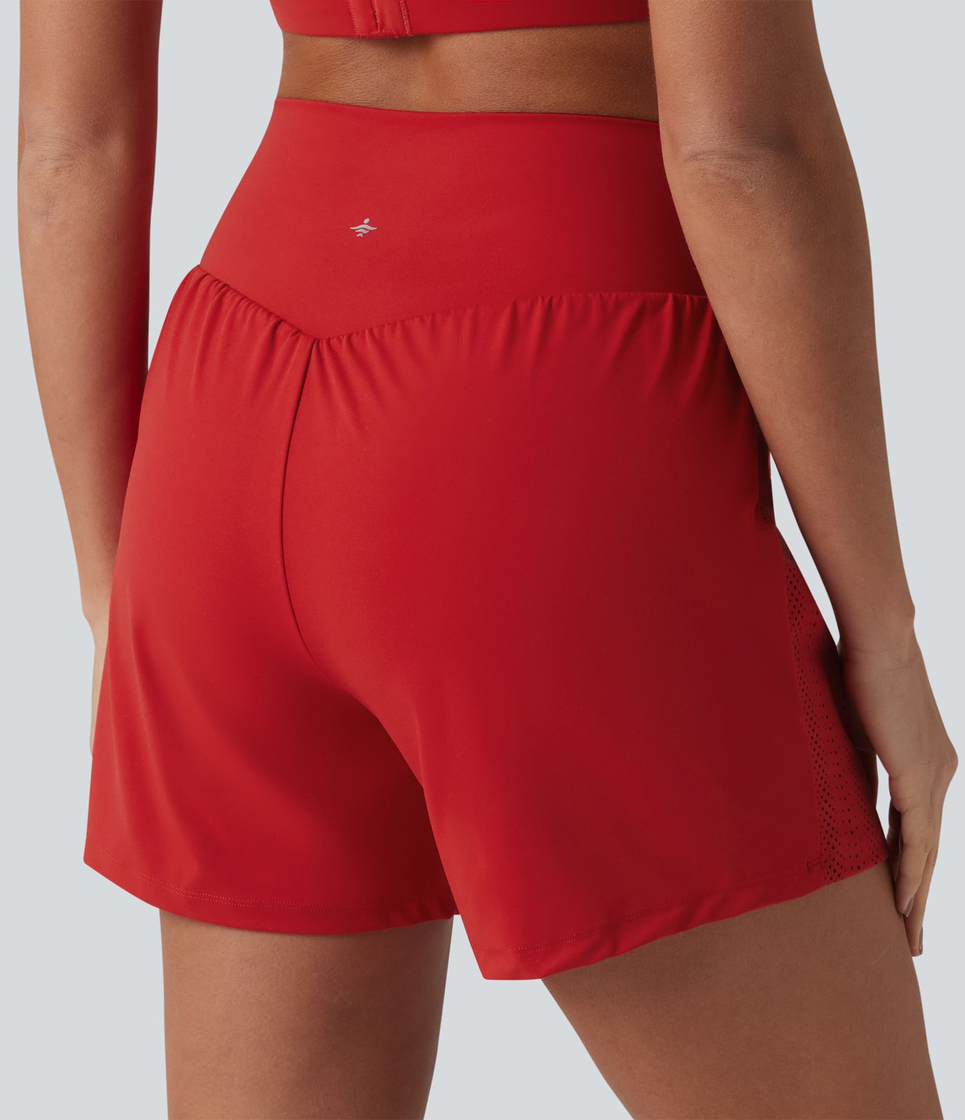 2-in-1 Lauf-Shorts mit hohem Bund und Seitentaschen - 12,7 cm