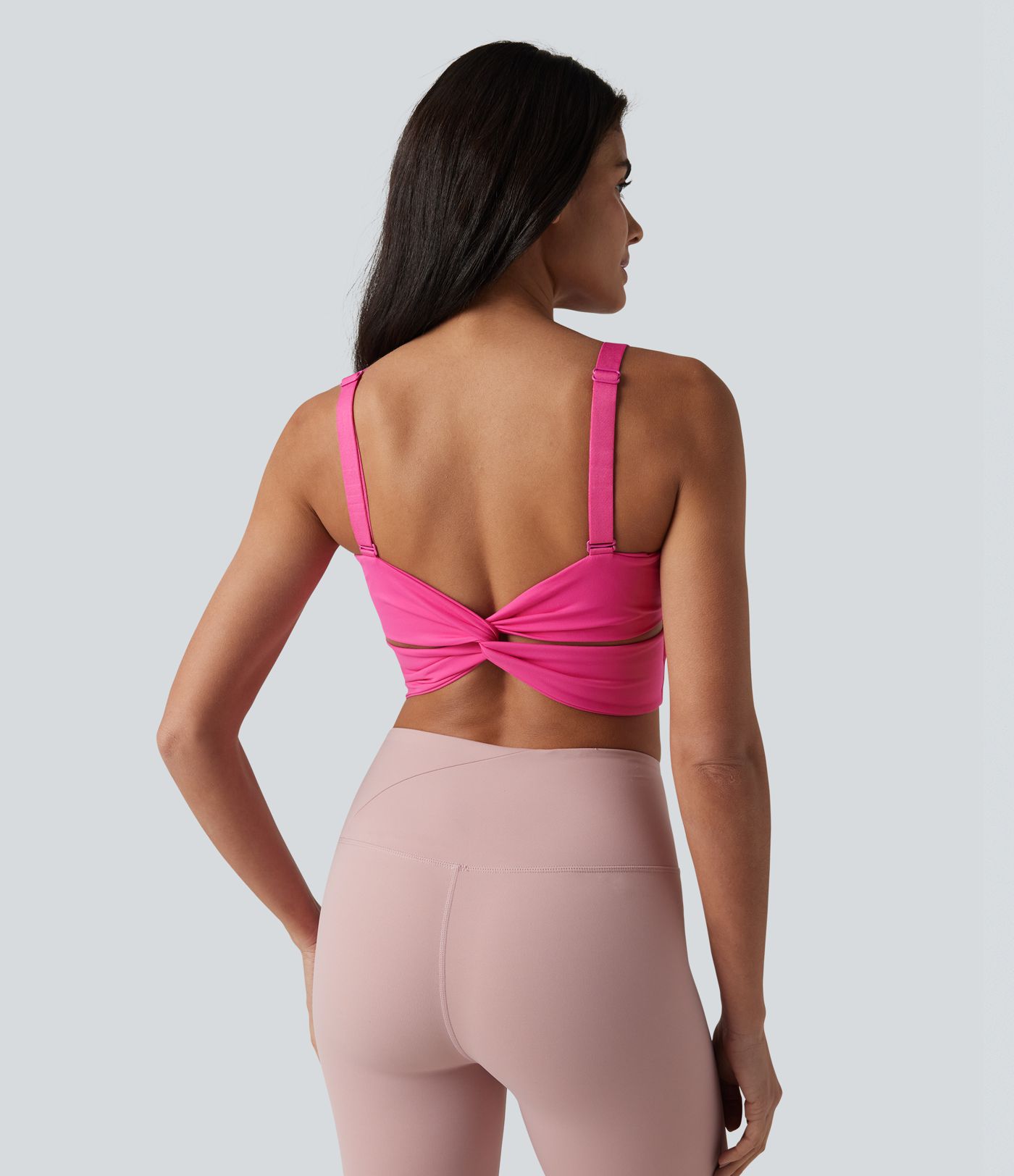 SoftlyZero™ Plush Débardeur de sport dos nu croisé et torsadé, bretelles ajustables et soutien-gorge intégré SoftlyZero™ Plush Débardeur de sport dos nu croisé et torsadé, bretelles ajustables et soutien-gorge intégré