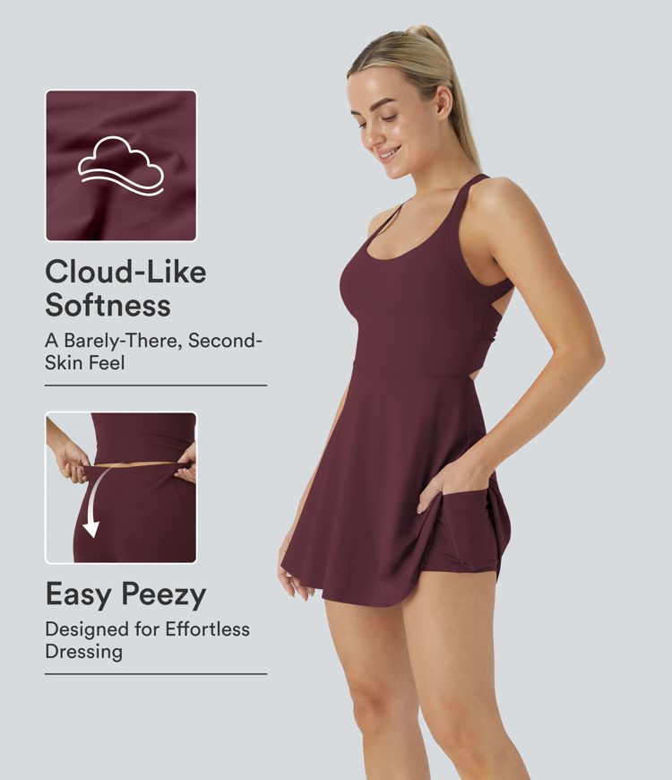 Women's SoftlyZero™ Airy Backless Twisted Cool Touch Dance Active