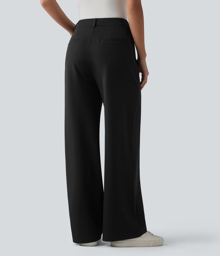 Halara Flex™ High-waisted Herringbone Work Straight Leg Pants with Pockets