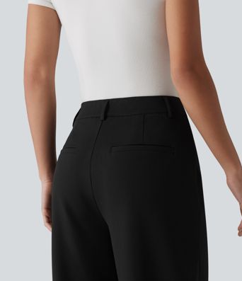 Halara Flex™ High-waisted Herringbone Work Straight Leg Pants with Pockets