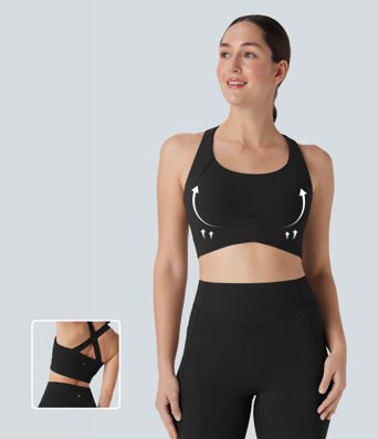 Medium Support Push Up Running Sports Bra