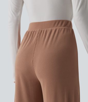 High Waisted Lounge Trousers with Pockets