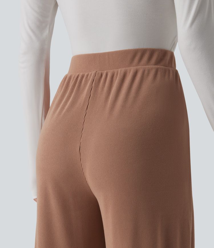 High Waisted Lounge Trousers with Pockets