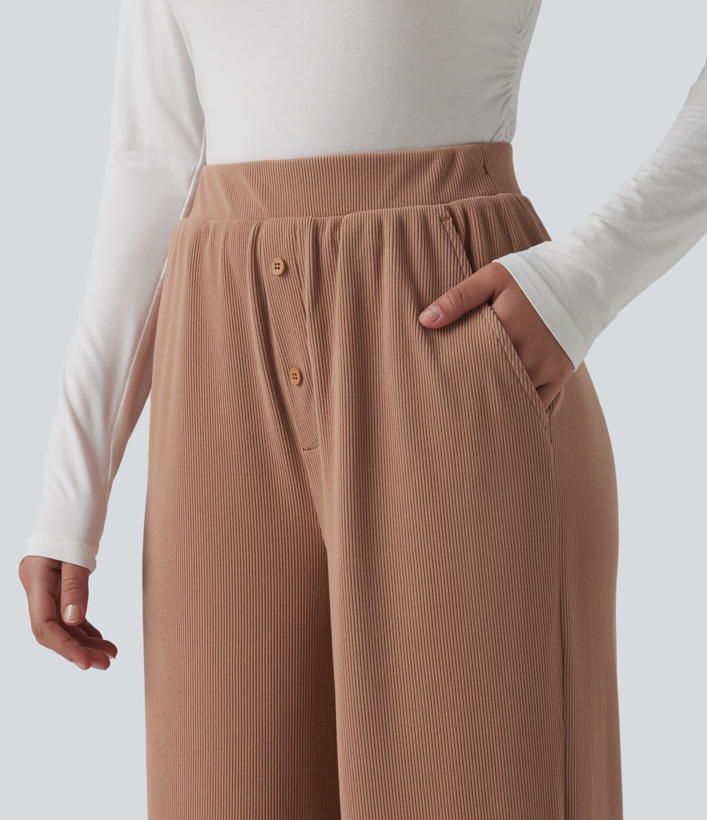 High Waisted Lounge Trousers with Pockets