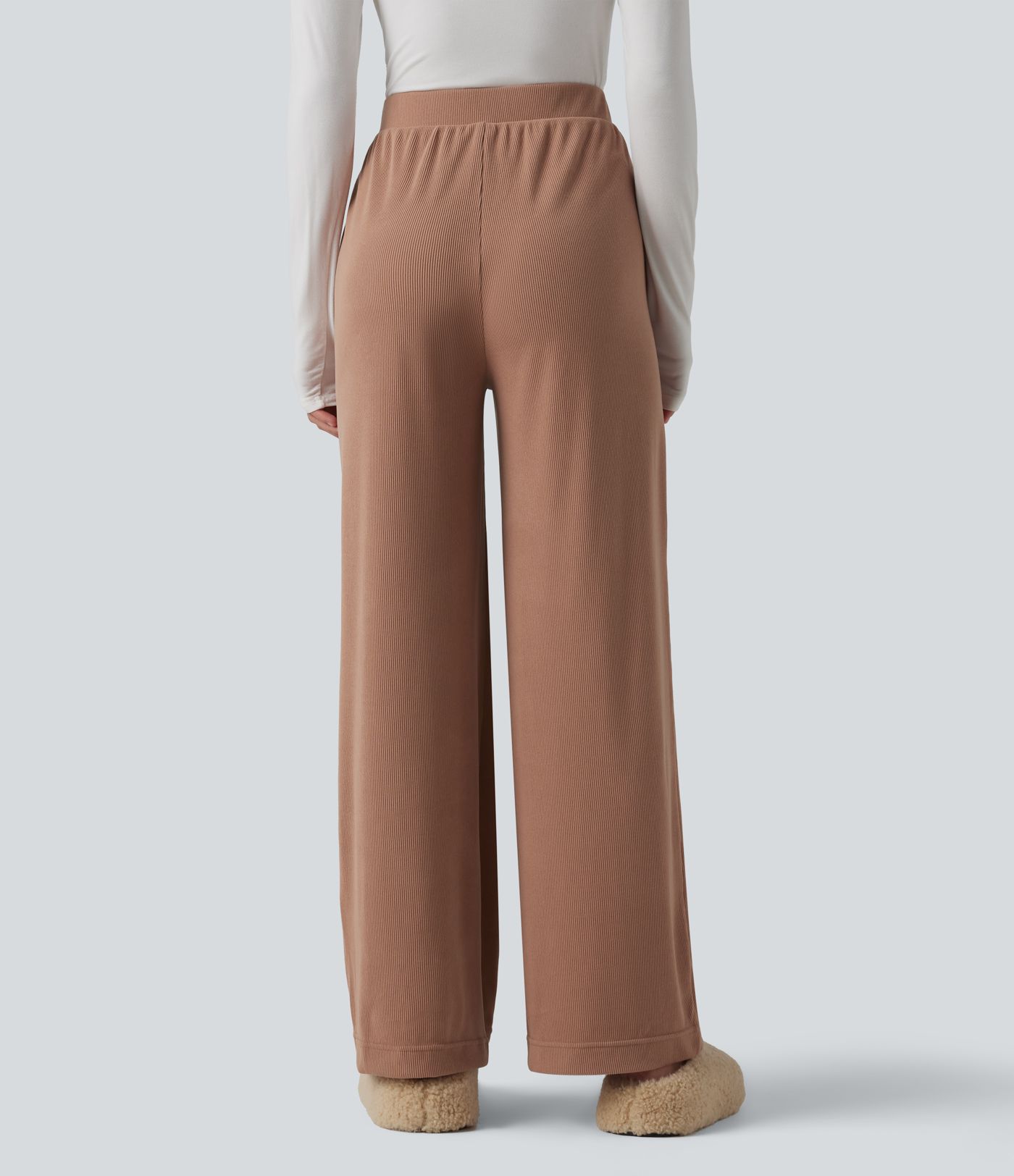 High Waisted Lounge Trousers with Pockets