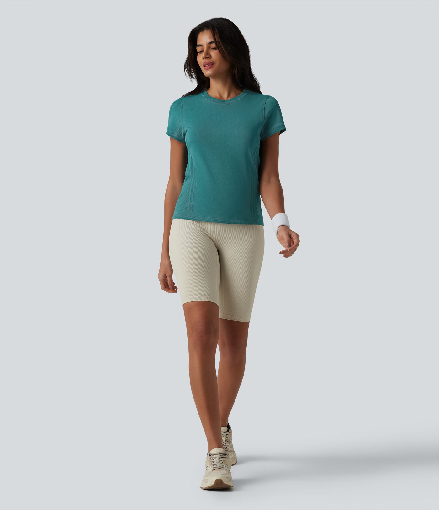 OneForm Seamless Flow Round Neck Short Sleeve Breathable Mesh Workout Sports Top