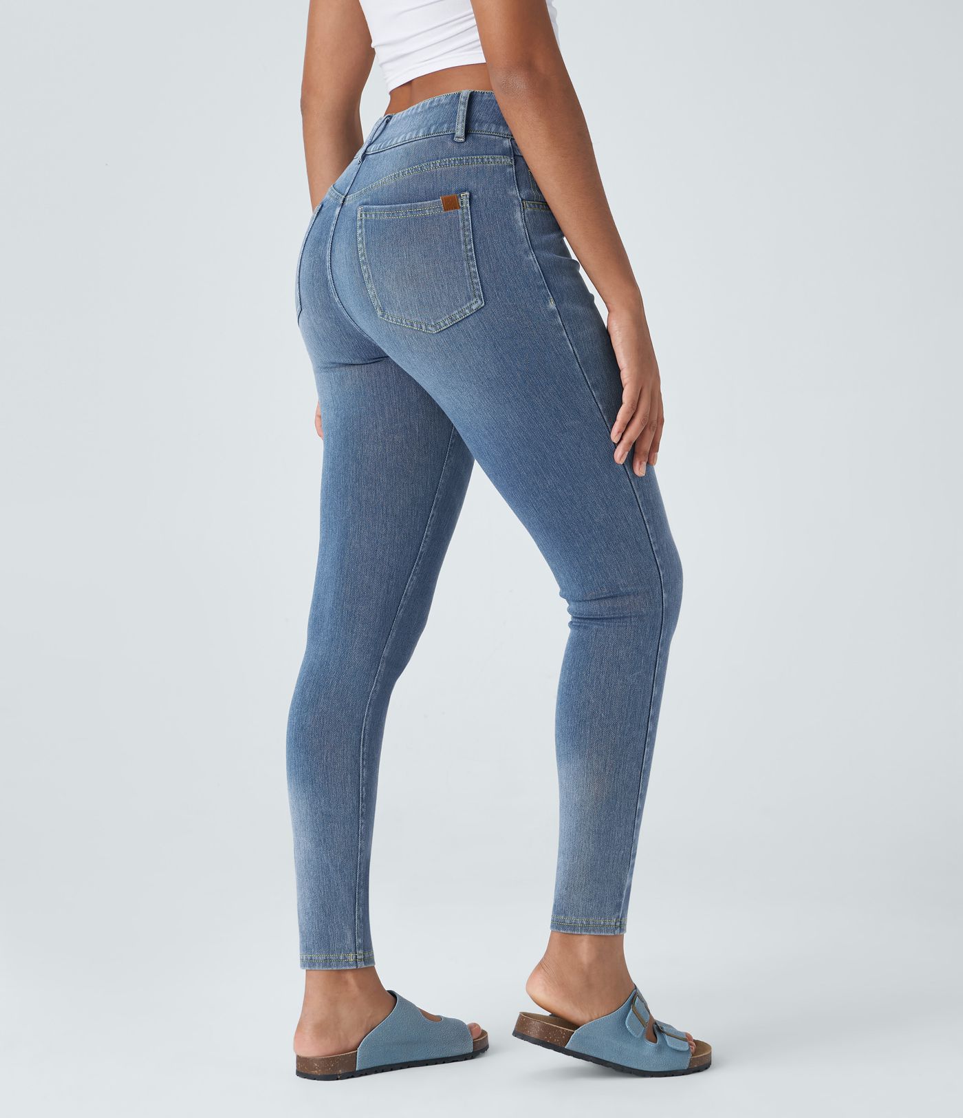 Halara Flex™ High Waisted Zipper Pockets Casual Skinny Jeans
